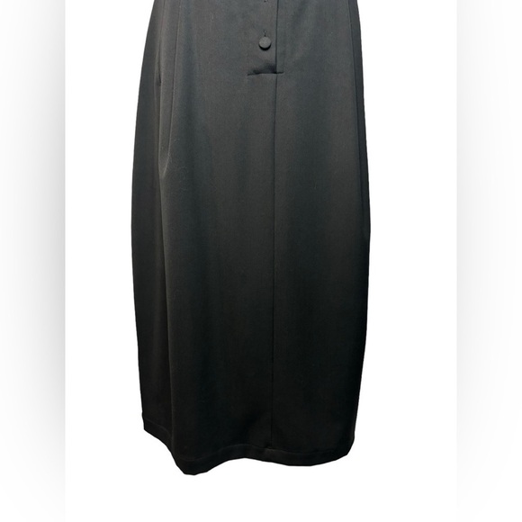 Bitte Kai Rand Academia Sleeveless Midi Half Button Front Size Large Black Dress - Picture 14 of 15